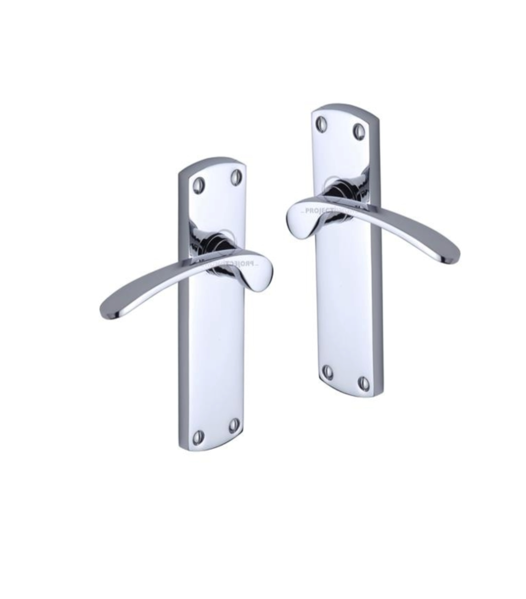 Project Hardware PR410-PC Door Handle Lever Latch Luca Design Polished Chrome finish