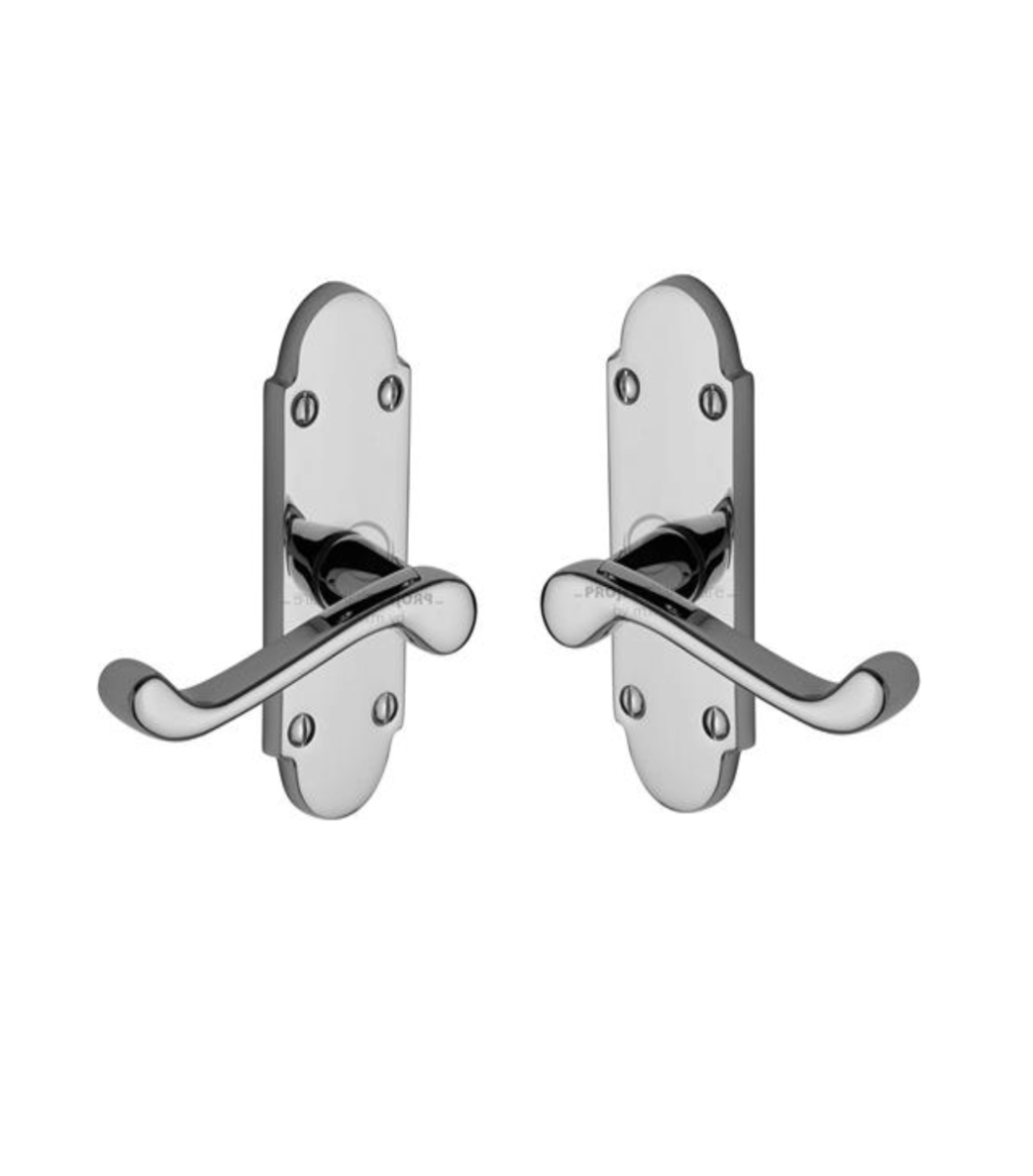 Project Hardware PR505-PC Door Handle Lever Latch Milton Short Design Polished Chrome finish