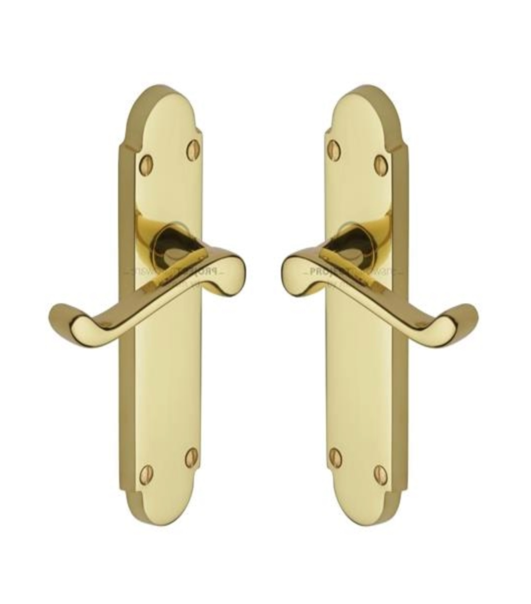 Project Hardware PR510-PB Door Handle Lever Latch Milton Design Polished Brass finish