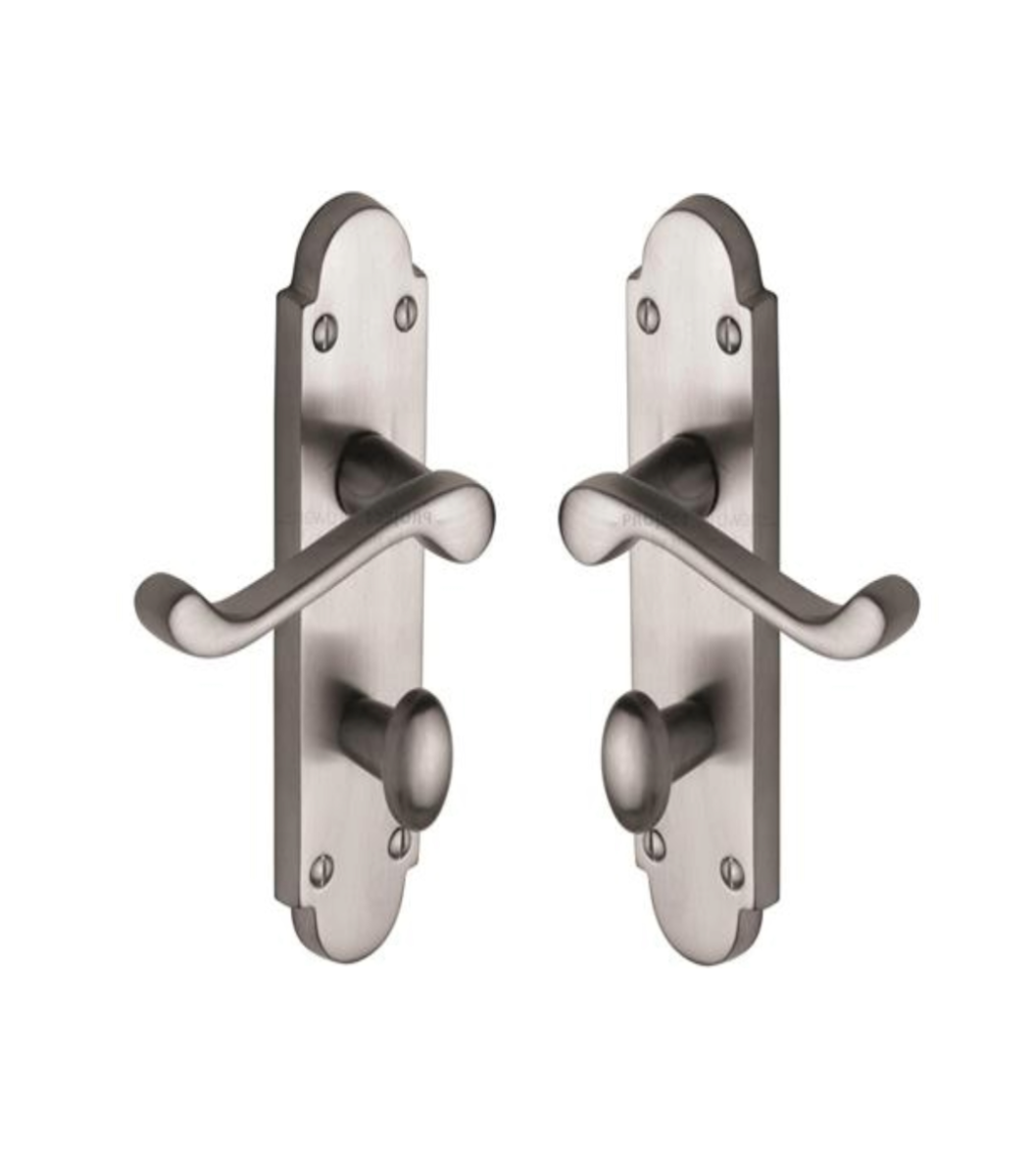 Project Hardware PR520-SC Door Handle for Bathroom Milton Design Satin Chrome finish
