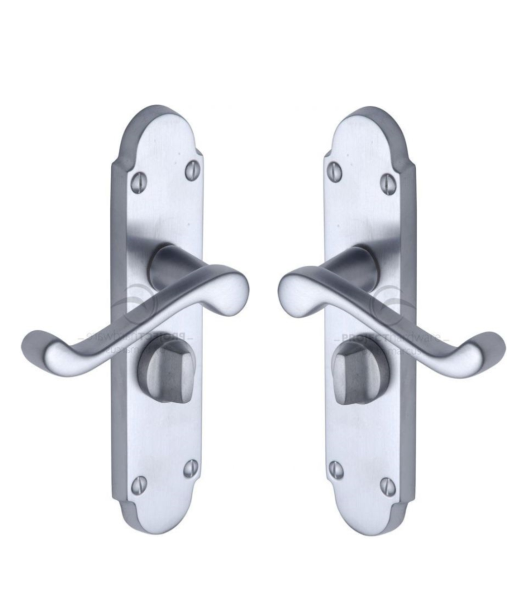 Project Hardware PR525-SC Door Handle for Privacy Set Milton Short Design Satin Chrome finish