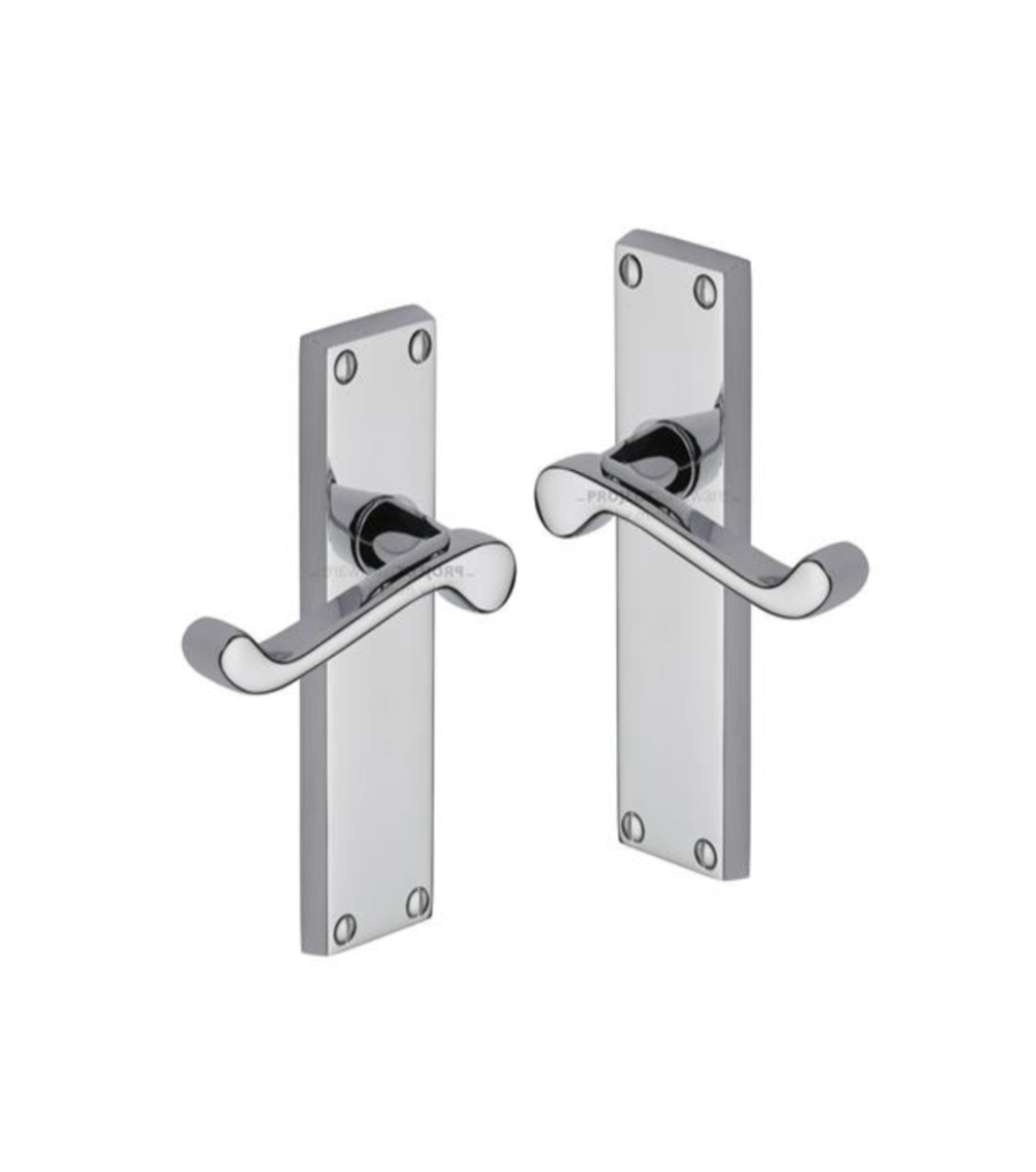 Project Hardware PR605-PC Door Handle Lever Latch Malvern Design Polished Chrome finish