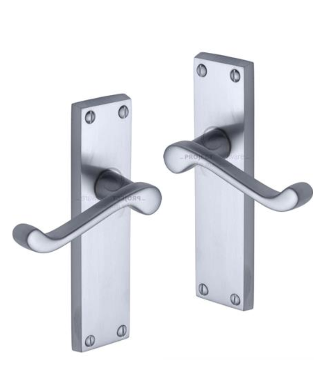 Project Hardware PR605-SC Door Handle Lever Latch Malvern Design Satin Chrome finish