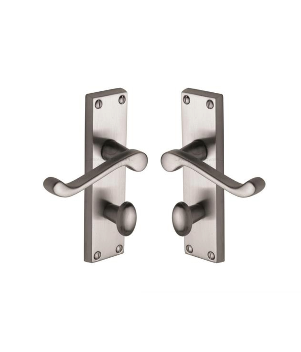 Project Hardware PR620-SC Door Handle for Bathroom Malvern Design Satin Chrome finish