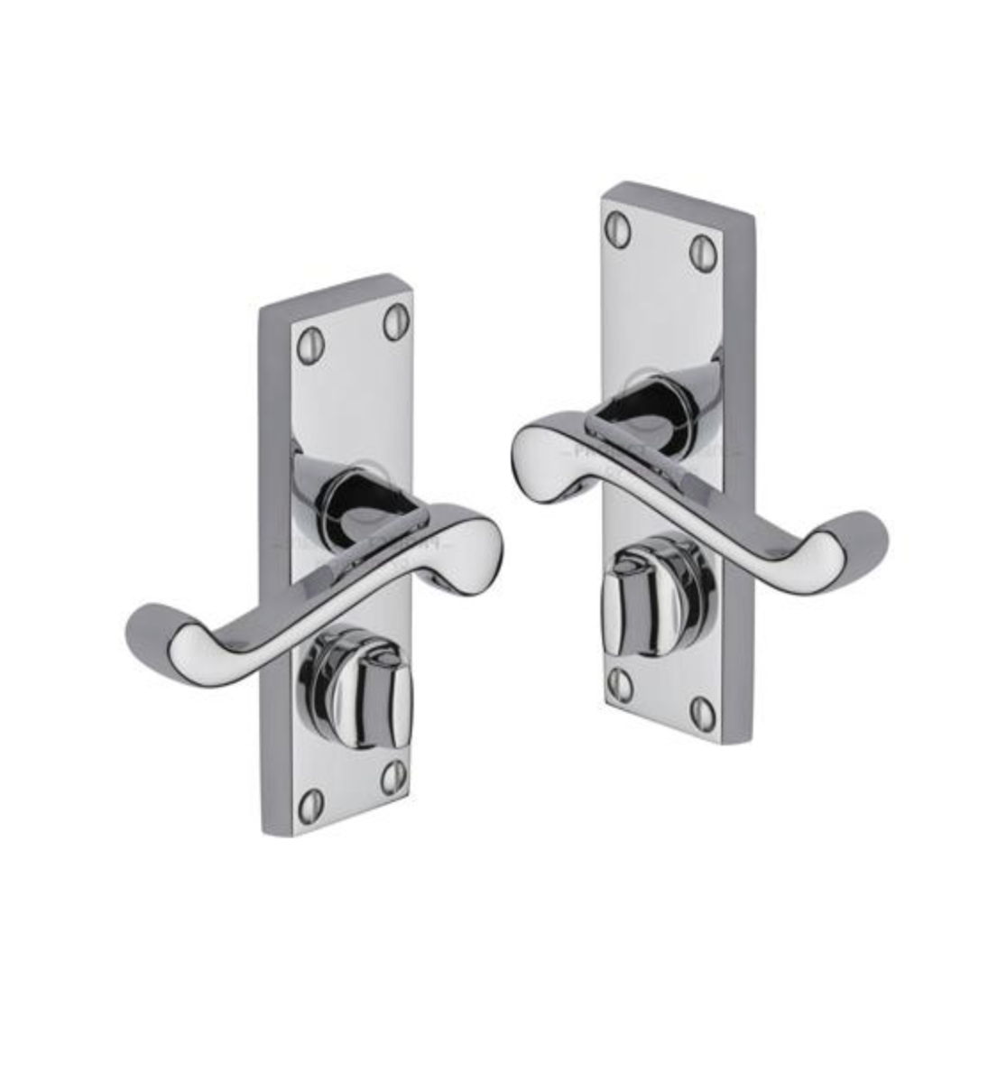 Project Hardware PR625-PC Door Handle for Privacy Set Malvern Short Design Polished Chrome finish