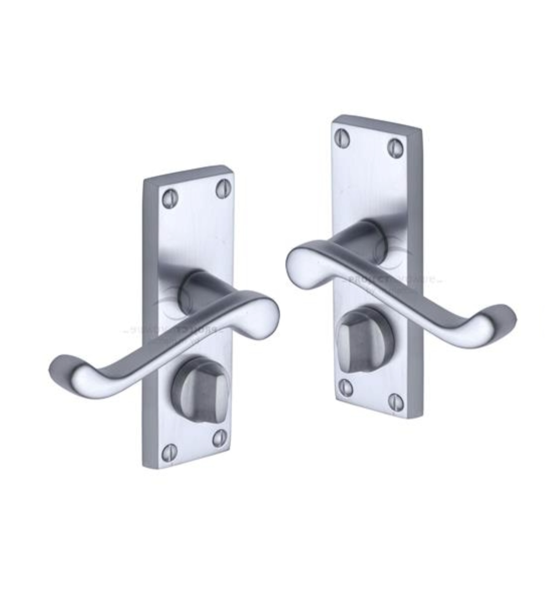 Project Hardware PR625-SC Door Handle for Privacy Set Malvern Short Design Satin Chrome finish