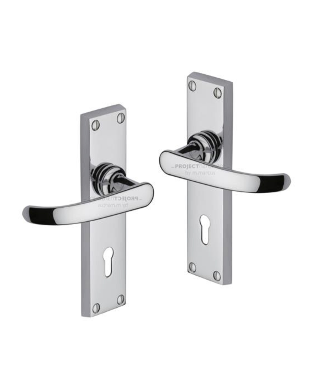 Project Hardware PR900-PC Door Handle Lever Lock Avon Design Polished Chrome finish