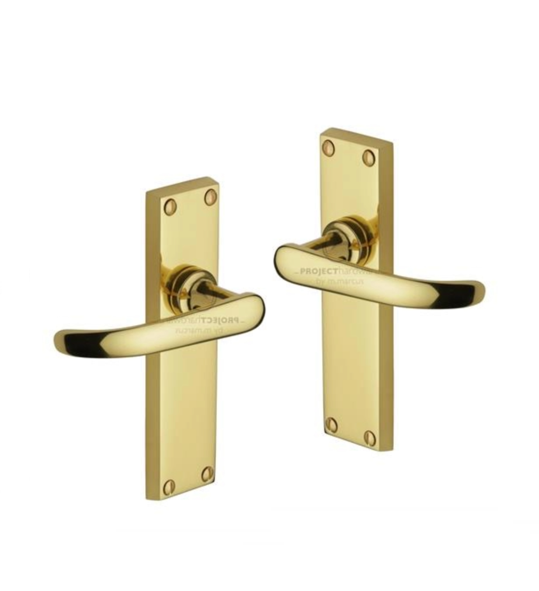 Project Hardware PR905-PB Door Handle Lever Latch Avon Design Polished Brass finish
