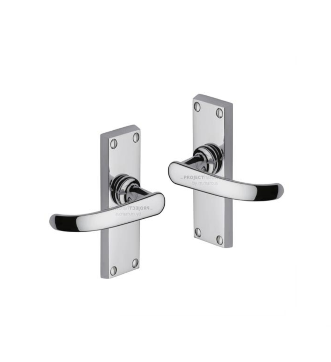 Project Hardware PR910-PC Door Handle Lever Latch Avon Short Design Polished Chrome finish