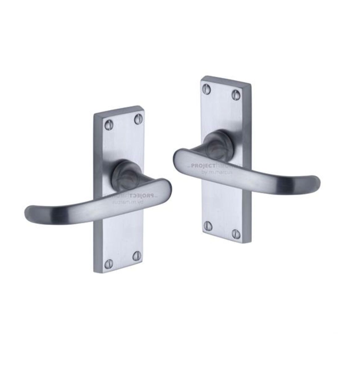 Project Hardware PR910-SC Door Handle Lever Latch Avon Short Design Satin Chrome finish