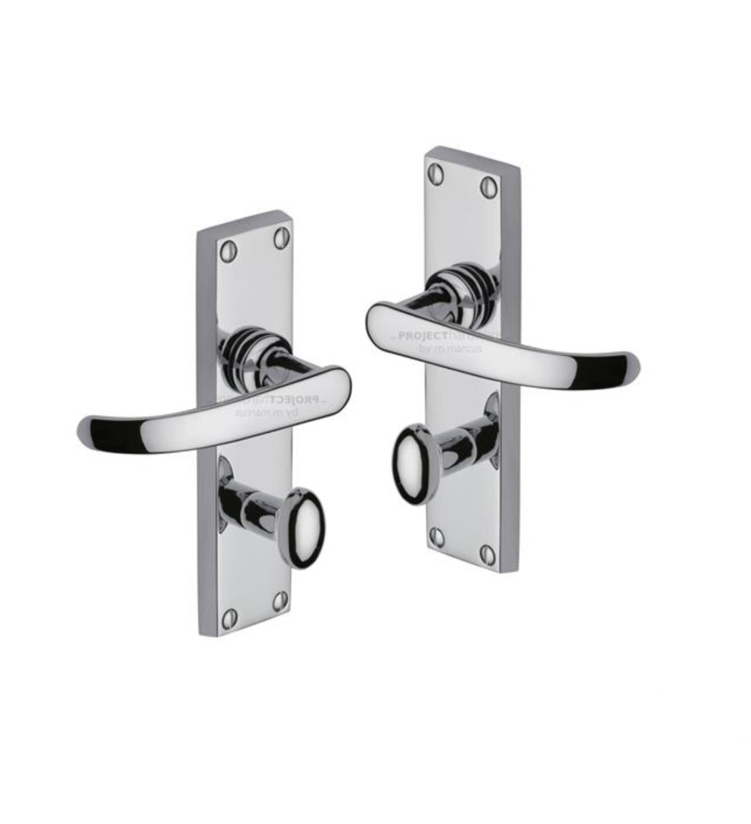 Project Hardware PR920-PC Door Handle for Bathroom Avon Design Polished Chrome finish