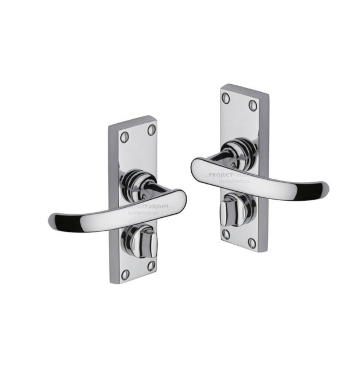 Project Hardware PR925-PC Door Handle for Privacy Set Avon Short Design Polished Chrome finish