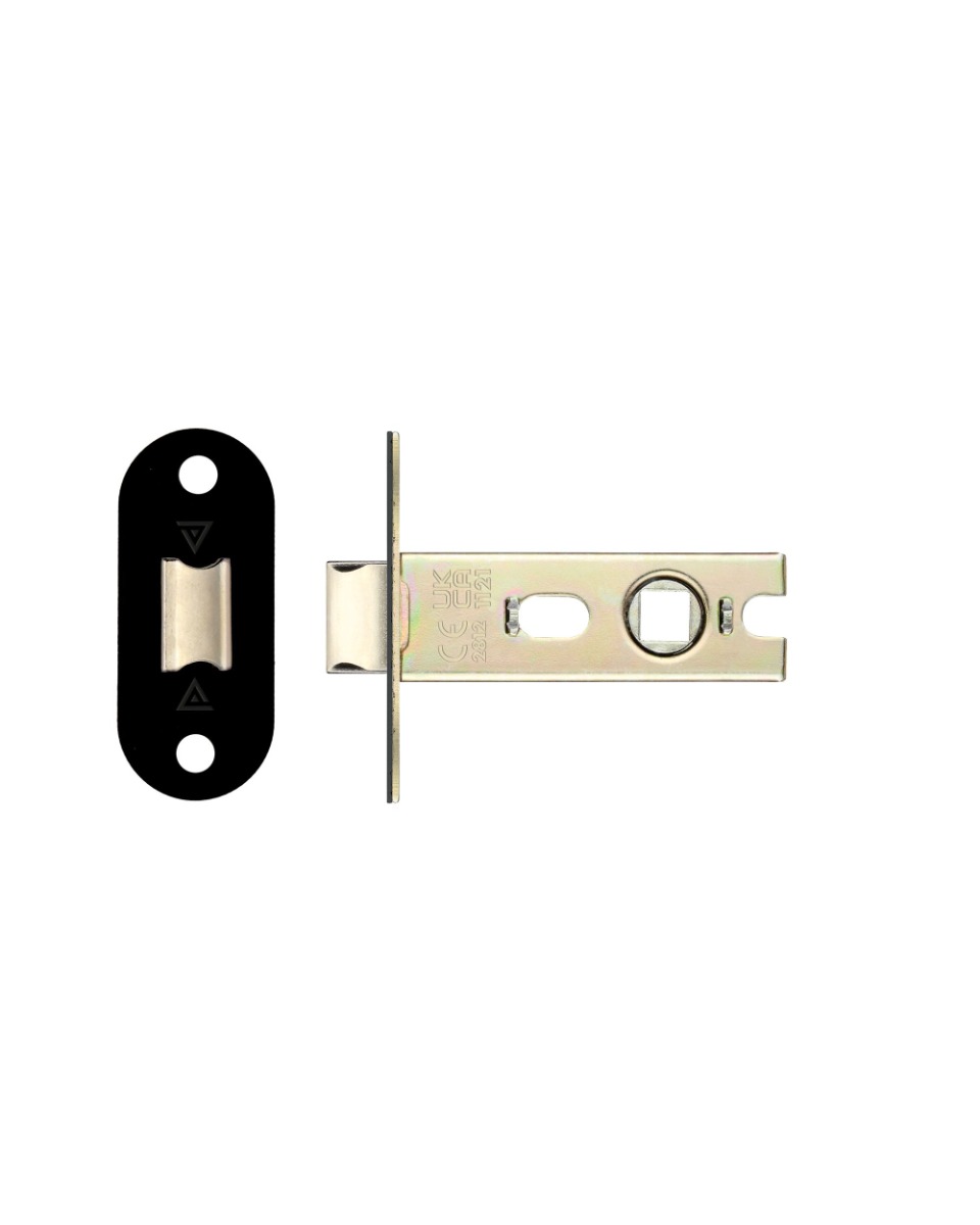 Zoo Hardware PRTL64FD-R-PCB Project Tubular Latch 64mm - UKCA/CE, Radius Forend Powder Coat Black