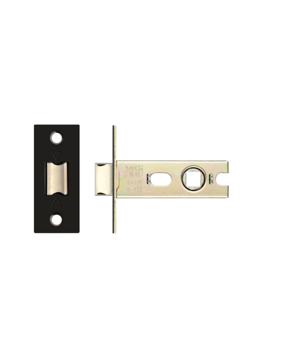 Zoo Hardware PRTL76FD-S-PCB Project Tubular Latch 76mm - UKCA/CE, Square Forend, Powder Coat Black