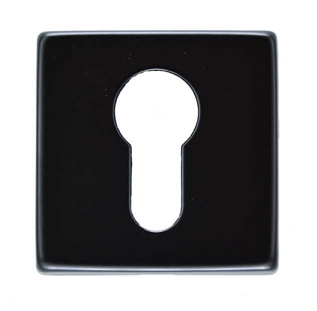 Manital QE001BLK Escutcheon - Euro Profile On Concealed Fix Square Rose Nero (Matt Black) Artqe Black