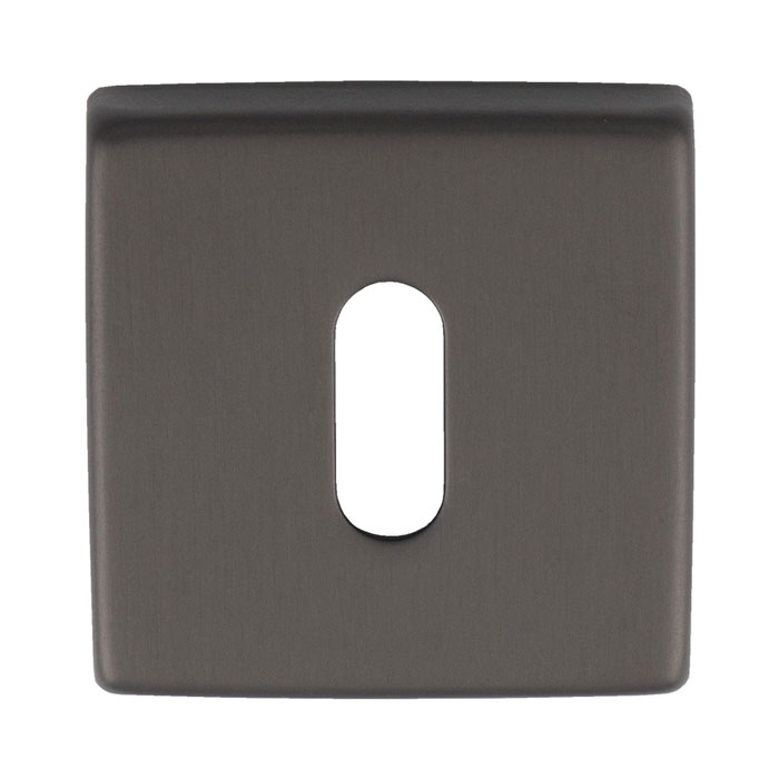 Manital Square Standard Key Escutcheon - Anthracite