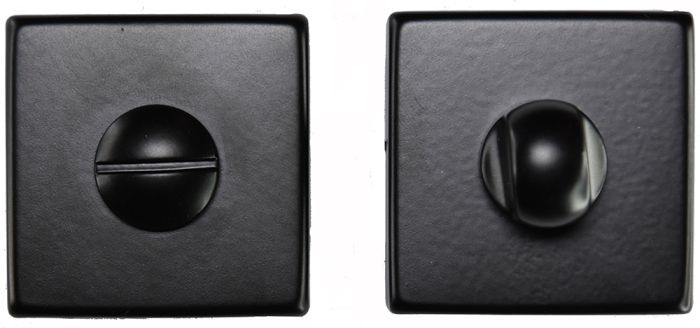 Manital QT004BLK Turn & Release On Concealed Fix Square Rose (Art Lm 40/Qes) Black Matt Black