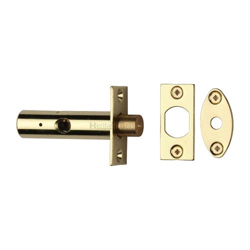 Heritage Brass RB7-PB Rack Bolt without Turn Polished Brass finish