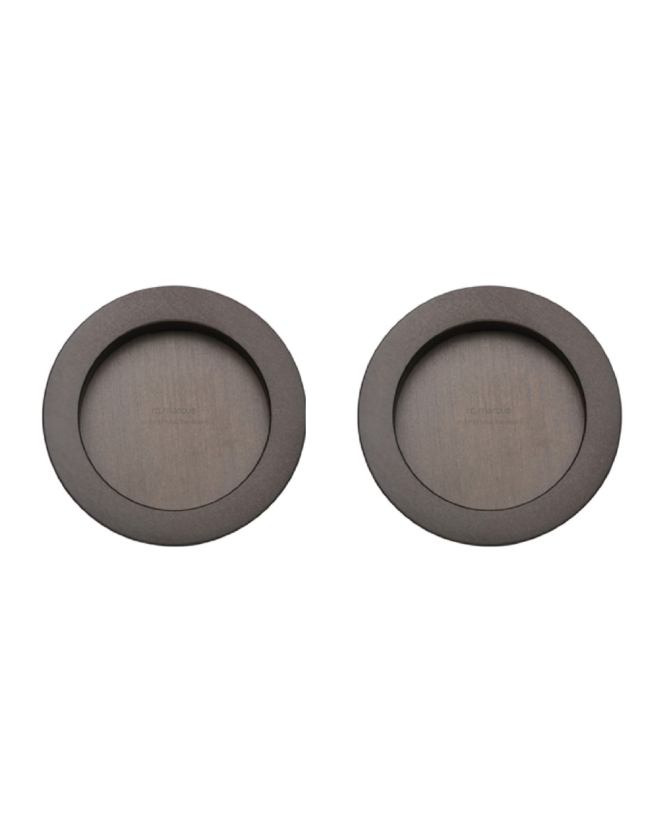 M.Marcus S.A.B Serrature RD2322-MB Sliding Round Flush Pull Pair Matt Bronze