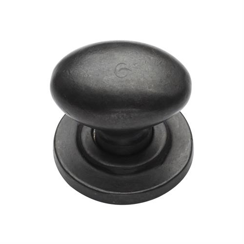 M.Marcus RDB179 32 Rustic Dark Bronze Cabinet Knob Oval Design on Rose 32mm