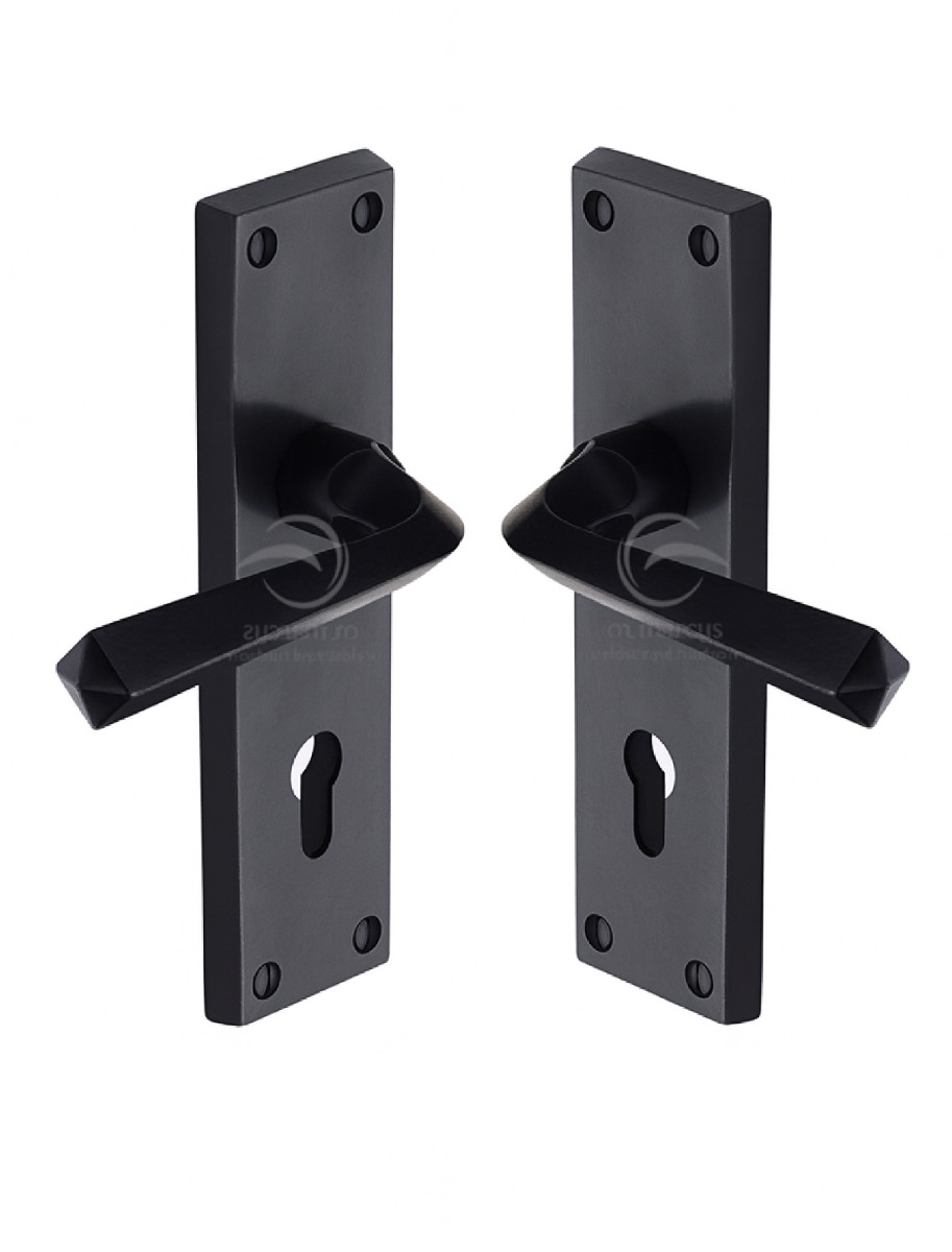 Rustic Dark Bronze Door Handle Lever Lock Bridgnorth Design-M.Marcus-RDB2500