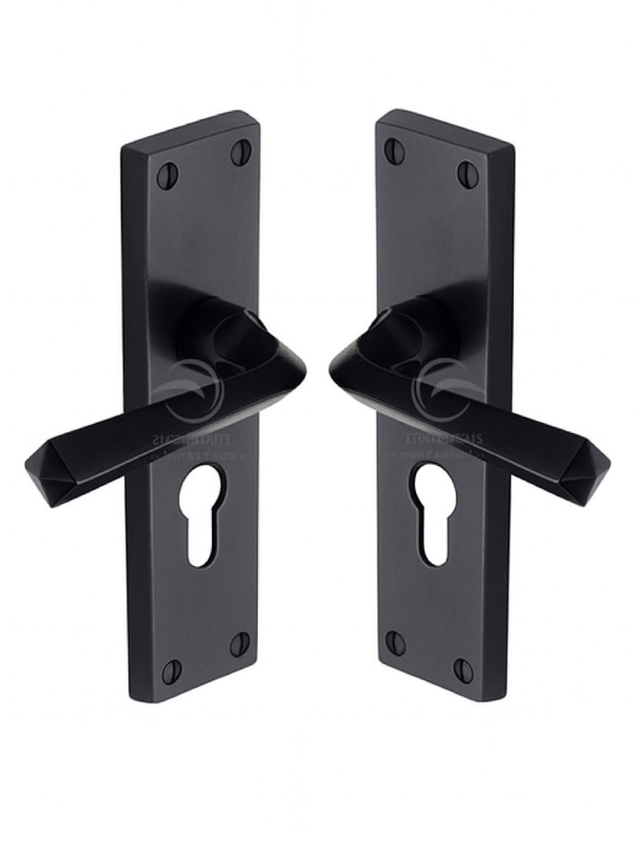 Rustic Dark Bronze Door Handle Euro Profile Bridgnorth Design-M.Marcus-RDB2548
