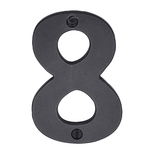 Rustic Dark Bronze Door Numeral 8 Screw Fixing 76mm (3