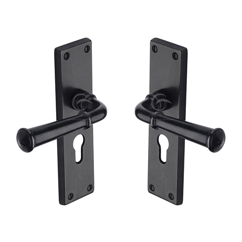 Rustic Dark Bronze Door Handle Euro Profile Ashfield Design-M.Marcus-RDB3748