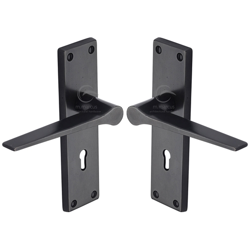 Rustic Dark Bronze Door Handle Lever Lock Gio Design-M.Marcus-RDB41800