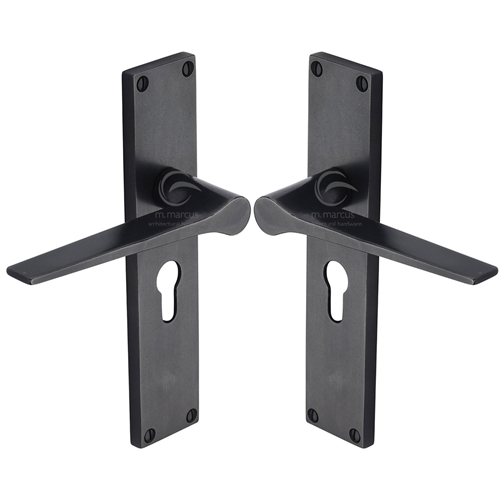 Rustic Dark Bronze Door Handle Euro Profile Gio Design-M.Marcus-RDB41848