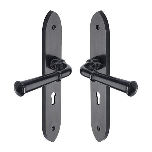 Rustic Dark Bronze Door Handle Lever Lock Hadley Design-M.Marcus-RDB4700