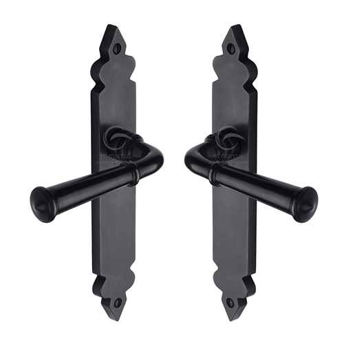 Rustic Dark Bronze Door Handle Lever Latch Ludlow Design-M.Marcus-RDB5810