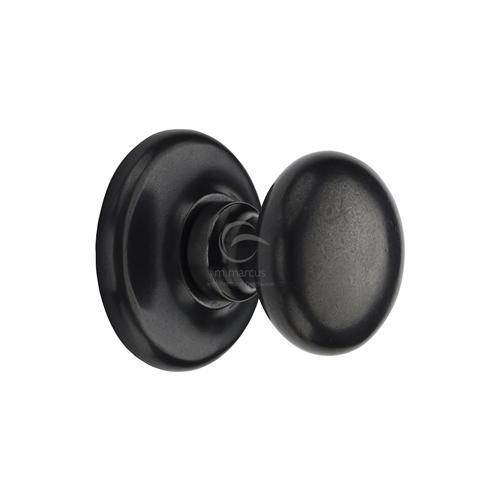 Rustic Dark Bronze Round Centre Door Knob 3