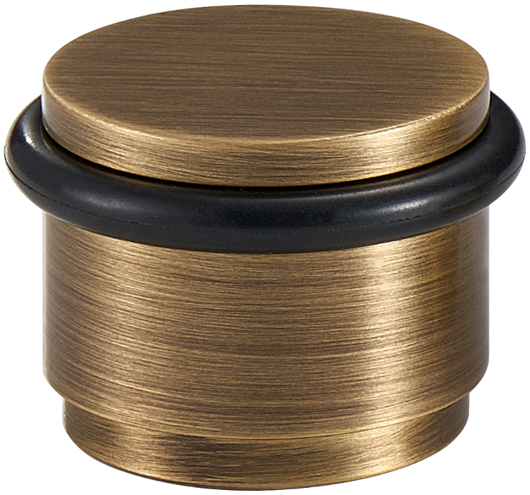 Acre & Clutton Ridgewood Plain Solid Brass Floor Door Stop 35mm Antique Brass RID-D35-30AB