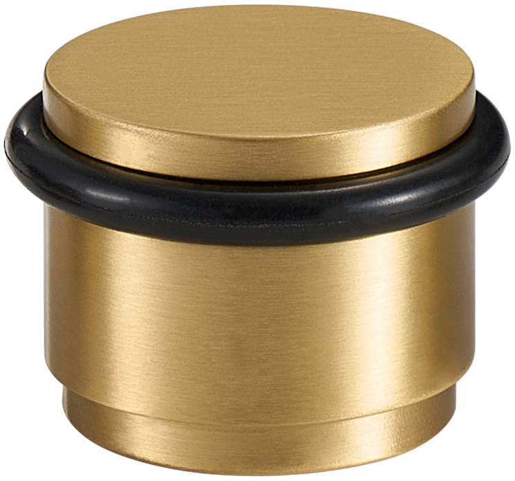 Acre & Clutton Ridgewood Plain Solid Brass Floor Door Stop 35mm Satin Brass RID-D35-30SB
