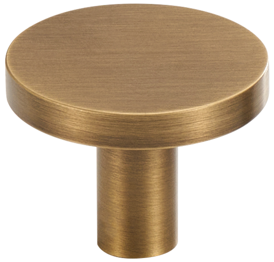 Acre & Clutton Ridgewood Plain Solid Brass Cabinet Knob 20mm Antique Brass RID-K20-AB