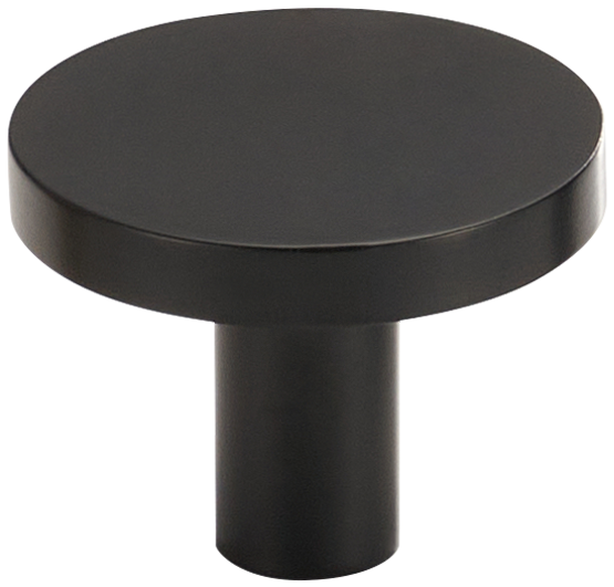 Acre & Clutton Ridgewood Plain Solid Brass Cabinet Knob 32mm Matt Black RID-K32-MB