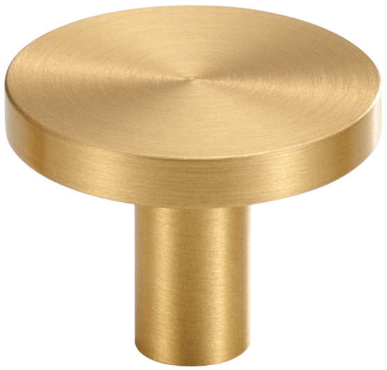 Acre & Clutton Ridgewood Plain Solid Brass Cabinet Knob 32mm Satin Brass RID-K32-SB