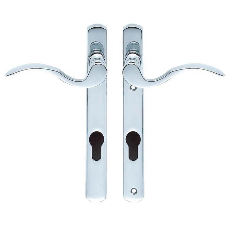 Carlisle Brass M140NP92CPLH Narrow Plate - Scroll Lever Furniture (92mm C/C) Left Hand (On1) Polished Chrome