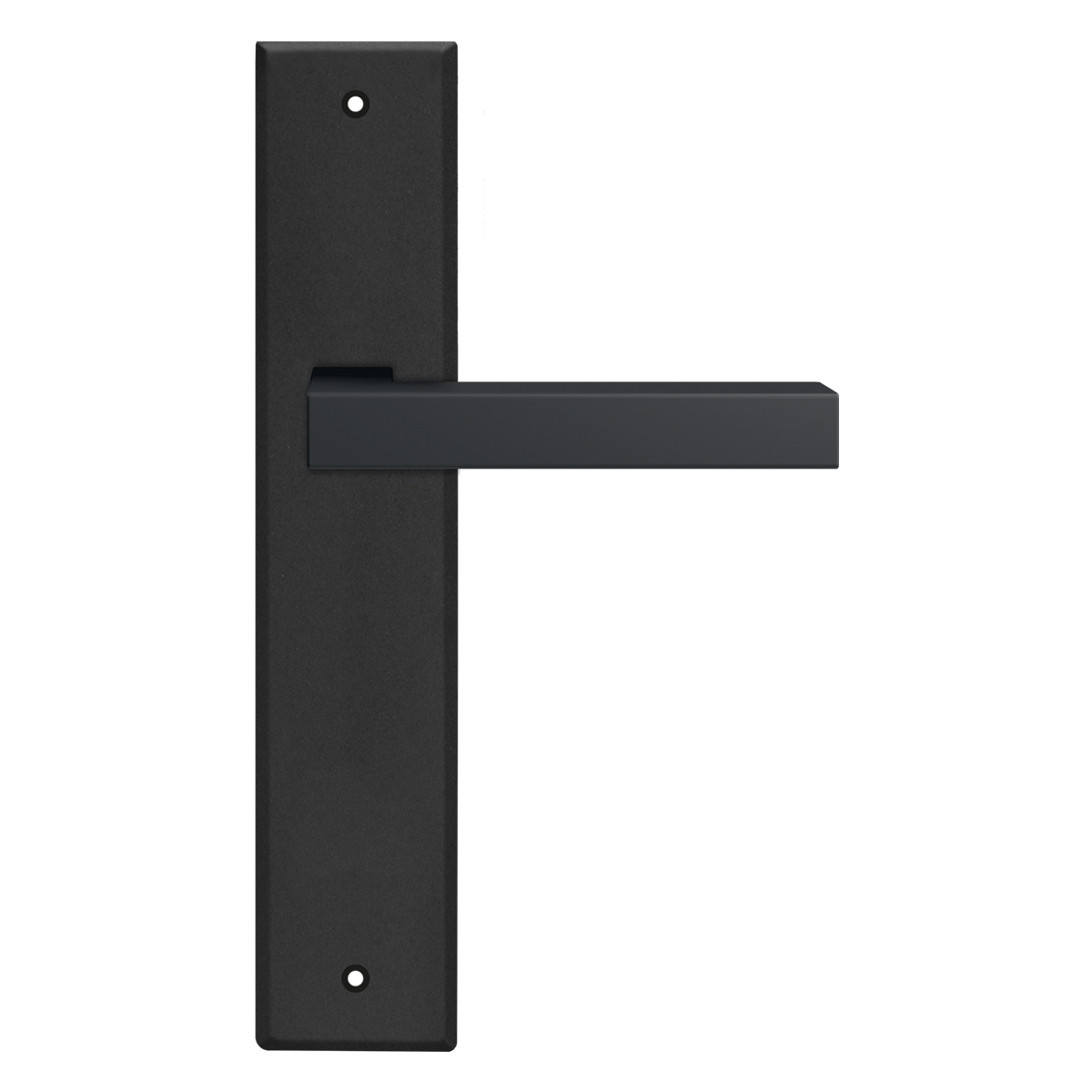Karcher Design RLE46 - Langschildgarnitur Seattle, Door Handle in cosmos black, without keyhole, Size 260 mm x 52 mm x 10 mm,