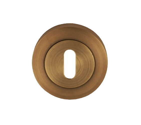 Standard Profile Escutcheon 50mm Diameter-Antique Brass Rosso Maniglie-RM002AB