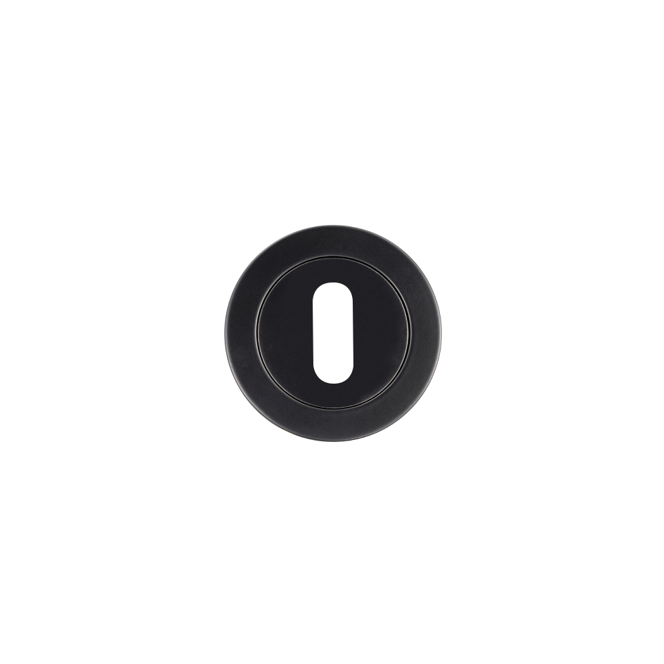 Rosso Maniglie RM002PCB Standard Profile Escutcheon 50mm dia - powder coat black Powder Coat Black