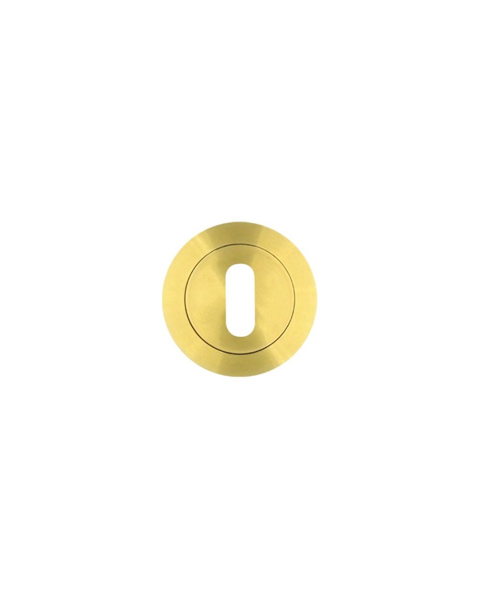 Standard Profile Escutcheon 50mm Diameter-Satin Brass Rosso Maniglie-RM002SB