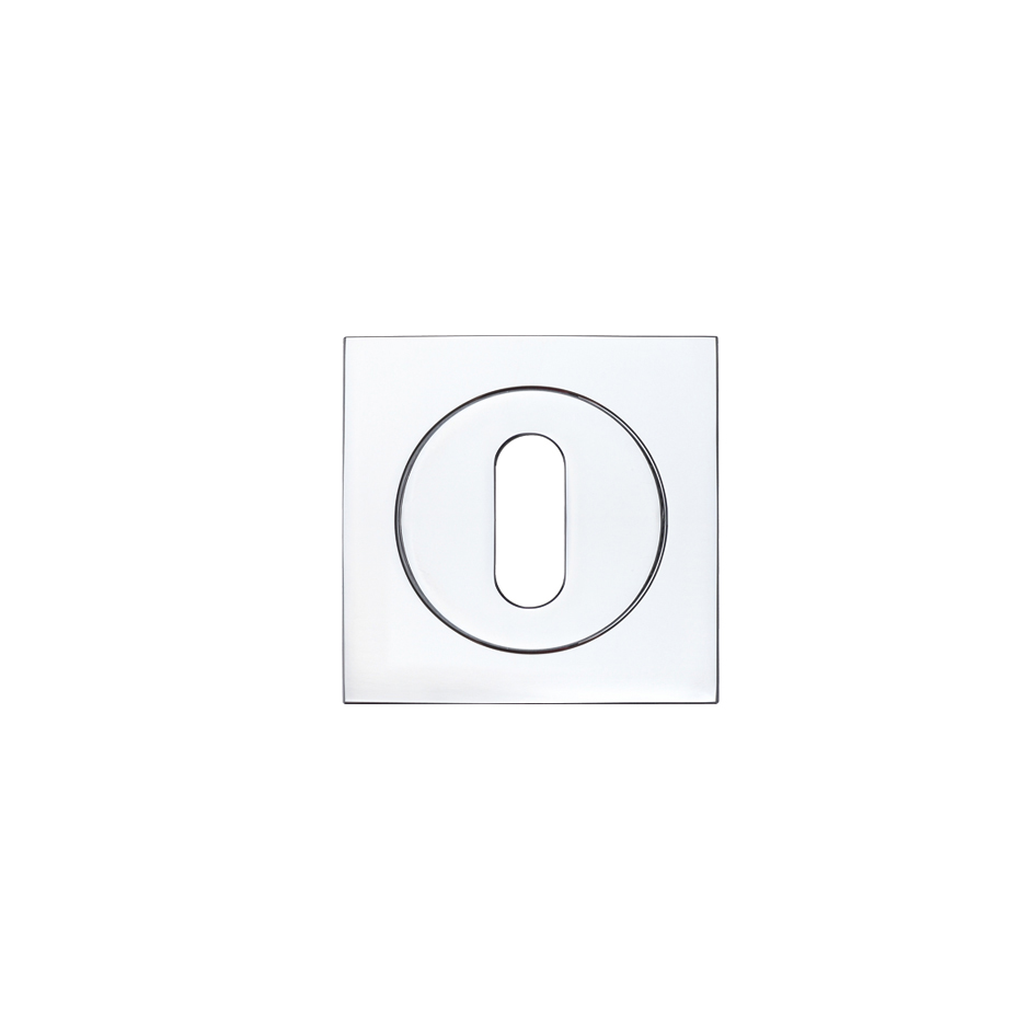 Rosso Maniglie RMSQ002CP Standard Profile Square Escutcheon 50mm Polished Chrome