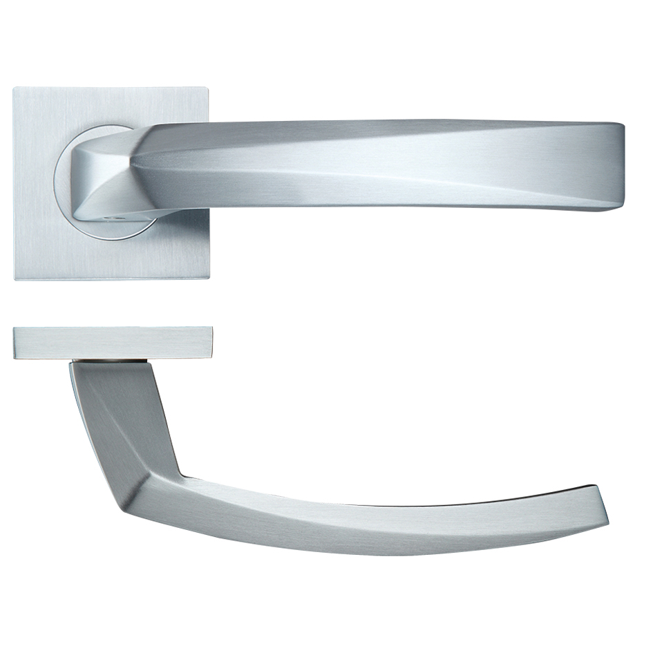 Rosso Maniglie RMSQ010SC Hydra Lever on Square Rose - Satin Chrome Satin Chrome