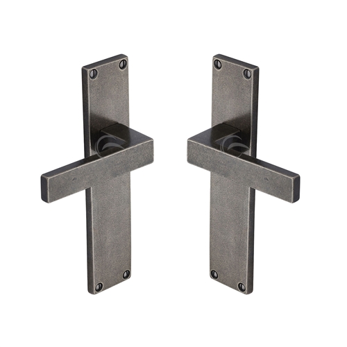 Rustic Pewter Door Handle Lever Latch Cheswell Design-M.Marcus-RPW3110