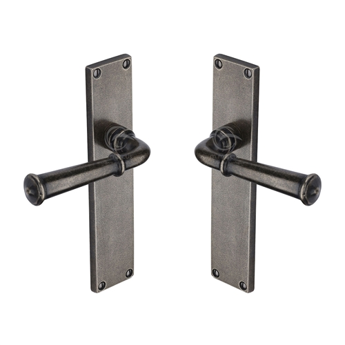 Rustic Pewter Door Handle Lever Latch Ashfield Design-M.Marcus-RPW3710