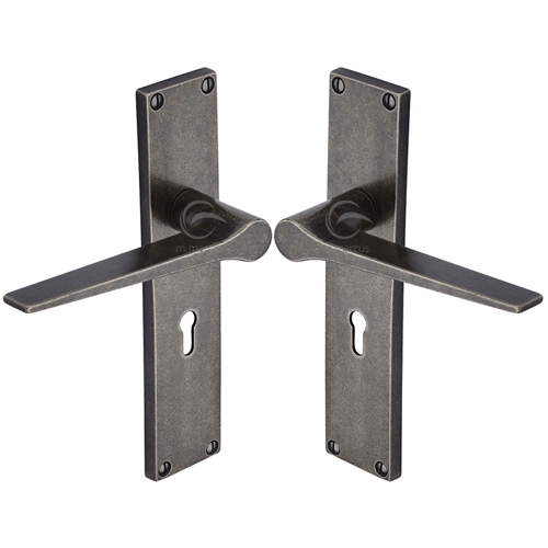 Rustic Pewter Door Handle Lever Latch Gio Design-M.Marcus-RPW41800