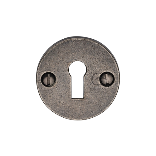 Rustic Pewter Round Key Escutcheon -M.Marcus-RPW553
