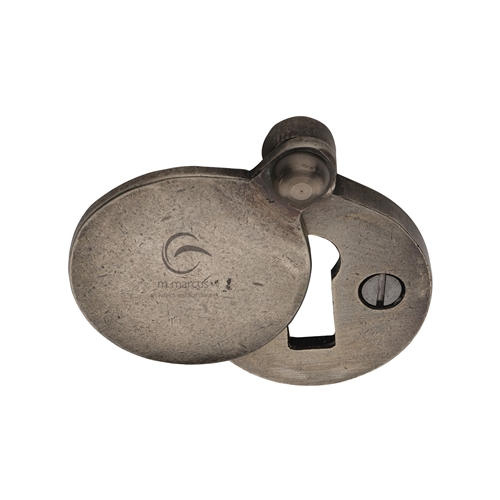 Rustic Pewter Covered Keyhole Round -M.Marcus-RPW554